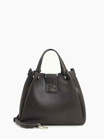 Сумка из качественной экокожи в чёрном цвете Ermanno Firenze 12401986 black